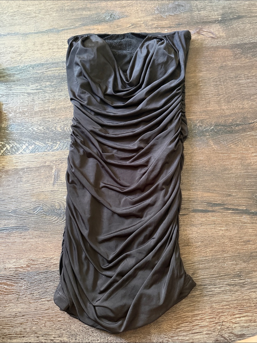 Rue21 Strapless Ruched Bodycon Dress - Black